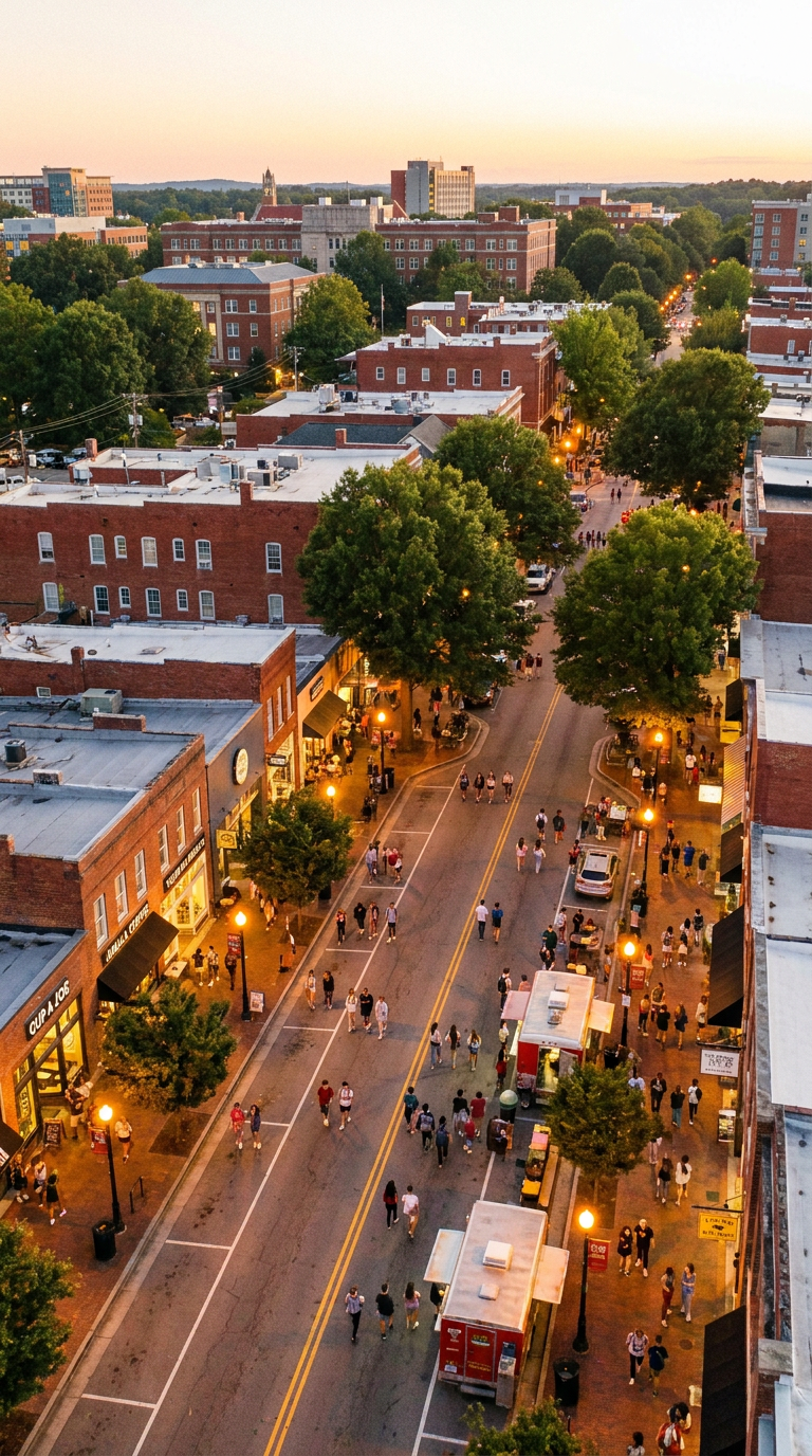 Raleigh college town strip