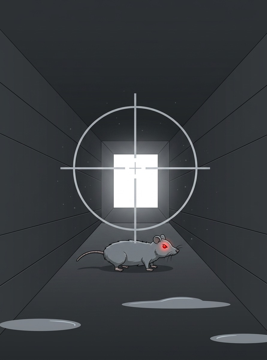 Rat in a crosshair — title illustration